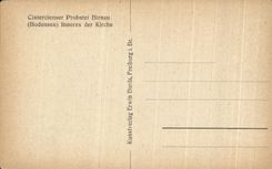 CPA Cistercienser Probstei Birnau Inneres der Kirche Bondensee
