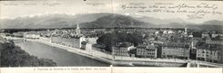 CARTE DOUBLE Panorama de Grenoble et la Chaine des Alpes