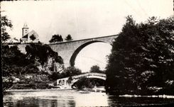 CPSM Surroundings of Chinon Castle Two Bridges of Pirre Perthuies