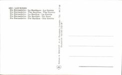 CPA Lourdes Ste Bernadette La basilique La grotte