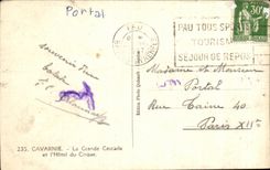 CPA Gavarnie la Grande Cascade Et L'Hotel Du Cirque