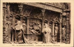 CPA the Cathedral of Rouen Tombs of the Cardinals of Amboise