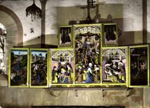 CPA Ternant Church Large Tryptique Passion Death And Trlomphe