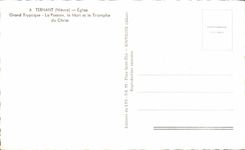 CPA Ternant Church Large Tryptique Passion Death And Trlomphe