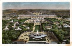 CPA Versailles Vue Generale Du Parc Et Du Palais
