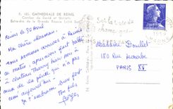 CPA Cathedrale De Rheims Fights of David and Galiath