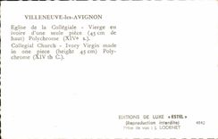 CPA Villeneuve Avignon Church of the collegial ivory Virgin