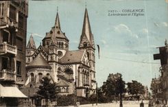 CPA Coblentz Lohrstasse and the Church