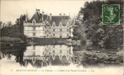 CPA Azay la cortina Castle Indre y el ataque frontal del este