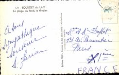 CPA Le Bourget Of el lago la playa en el Nivolet inferior Aix-les-Bains