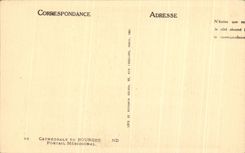 Catedral de CPA de la puerta mas situada mas al sur de Bourges