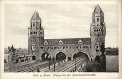 CPA Koln has Rhein Westportal der Hohenzollernbrucke