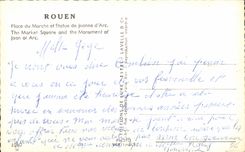 CPA Rouen Places Market And Statue De Jeanne of arc