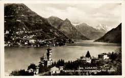 Valle de Castagnolaise del dorso de CPA Lugano Paradiso balanceado
