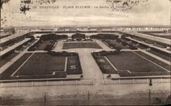 CPA Deauville Flowered Beach the Garden of the Casino