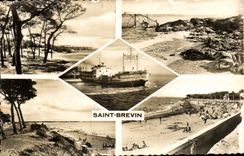 CPA Saint Brevin Fishing on the rocks Saint the Christophe Plage of Saint Brevin