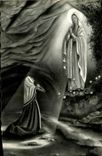 CPA Lourdes L'apparition de Notre Dame de Lourdes Sainte Bernadette