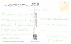 CPSM SdOlonne enarena la playa y la caminata de Wilson