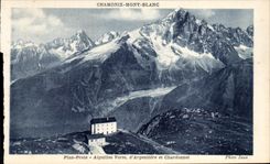 CPA Pian Pratz Aiguilles Verte d'Argentiere et Chardonnet Chamonix Mont Blanc 