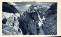 CPA Chamonix Mont Blanc Seracs et mer de glace