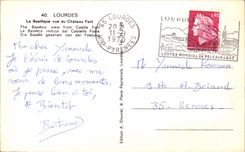 CPSM Lourdes La Basilique Vue du Chateau Fort