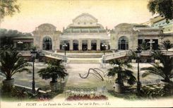 CPA Vichy the Frontage of the Casino Seen on the Park