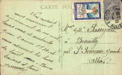 CPA Vichy the Casino seen of I' Allee central of the Park Label Tuberculosis