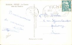 CPA Vichy Le Casino cote du Theatre