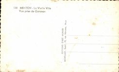 CPA Menton La Vieille Ville Vue Prise de Garavan