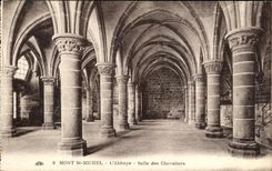 CPA Mont St Michel L'Abbaye Salle des Chevaliers