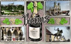 CPSM Rheims View And the Colbert Public garden the Cathedral champagne