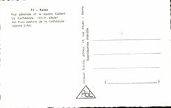 CPSM Rheims View And the Colbert Public garden the Cathedral champagne