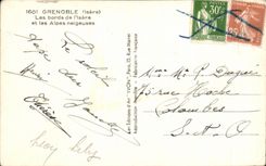 CPA Grenoble Les Bords De I'Isere Et Les Alpes Neigeuses