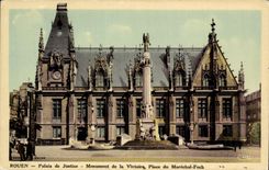 CPA Rouen Palais De Justice Monument Of the Victoire Places Of the Foch Marshal