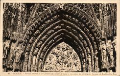 CPA Rouen Portail central of the Cathedral carries out of 1509 has 1514 by Jaques and Roulland the Russet-red one