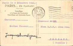 CPA Paris Notre Dame and the Public garden of I' Archeveche