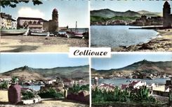 CPA Collioure the Church Fishing port Alberes the bay seen from of Mirabou the port and the fort Saint Elme
