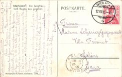 CPA Interlaken Die Jungfrau vom Rugen aus gesehen