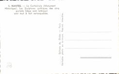 CPA Nantes the Cathedral Gothic Sculptures of the Five gates