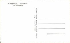 CPA Versailles Le Chateau Les Colonnades