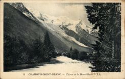 CPA Chamonix Mont Blanc L'Arve et le Mont Blanc