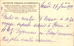 CPA Rouen the Museum City Statue of Jeanee d' Arc