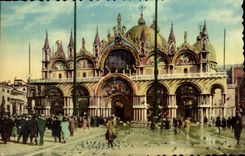 CPA Venezia Piazza E Chiesa di S Marco Places and Church of St Marc The Chruch off The San Marco