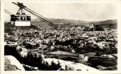 CPA Lourdes Teleferique Panorama sur Lourdes vers Le Chateau et la Easilique