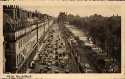 CPA Paris Street of Rivoli Louvre