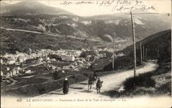 CPA the Mount Gilds Panorama and Road of the Tower of Auvergne Ane Folklore