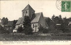 CPA Rochecorbon Eflise Notre Dame decoree or of beautiful resques of Lobin
