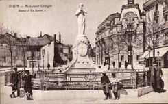 CPA Dijon Monument Grangier Statue La Bonte Enfants