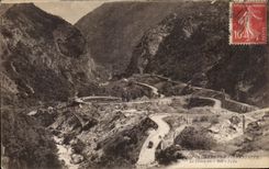 CPA Route of Cauterets has Pierrefitte the snail