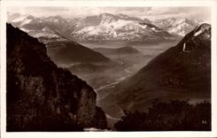 CPA Lourdes La Vallee d'Argeles Vue de L'Observatoire du Pic du Jer